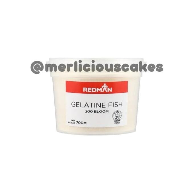 

%$%$%$%$] Redman Fish Gelatine Bloom 200 Gelatin Ikan 70 Gram