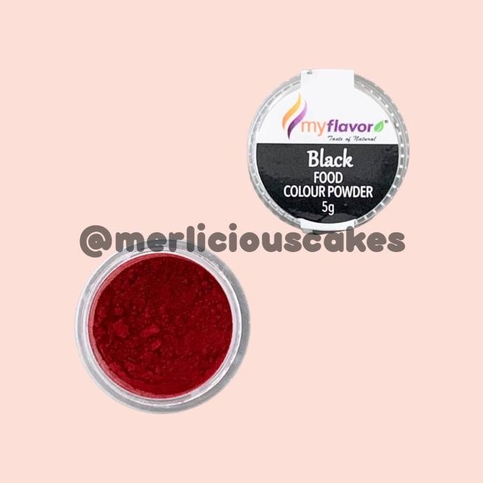 

] Black Food Colour Powder My Flavor Pewarna Makanan Bubuk 5 Gram