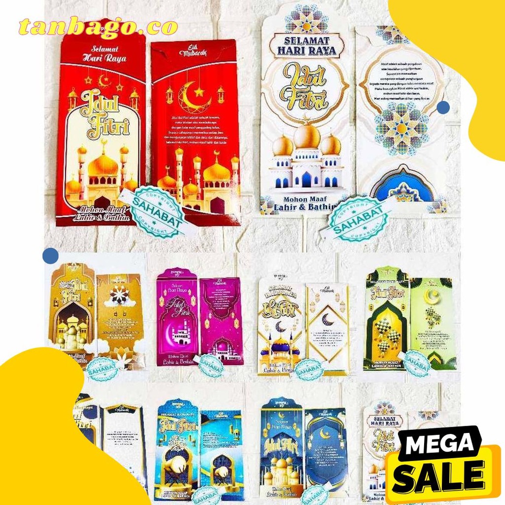 

[ 100 Pcs ] Amplop/Angpau Lebaran Idul Fitri Motif Masjid/Uang Dan Atm Ukuran Panjang Isi 100 Pcs Diskon Setengah Harga