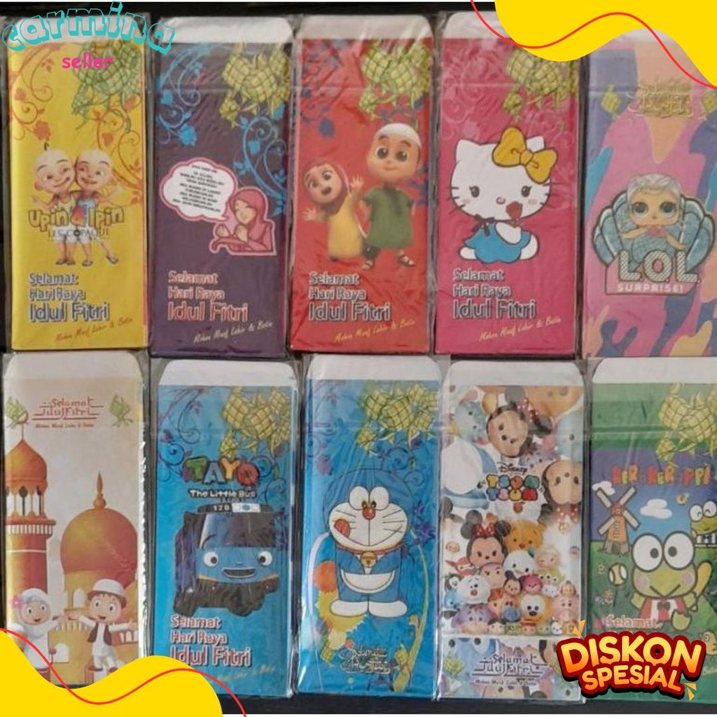 

Promo 20 Pack Isi 200 Amplop Lebaran Jumbo /Packet ..7X18 Diskon