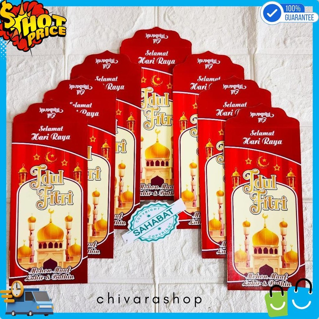 

[ 100 Pcs ] Amplop/Angpau Lebaran Idul Fitri Motif Masjid/Uang Dan Atm Ukuran Panjang Isi 100 Pcs Diskon