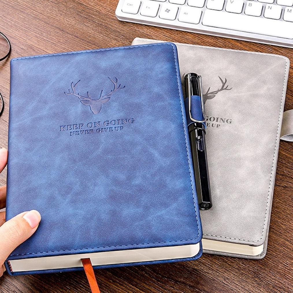 

It34 Buku catatan, notepad, agenda rapat, catatan kerja, buku rencana kerja A5 dengan sampul kulit, cocok untuk bisnis harian, kantor, dan kuliah Viral