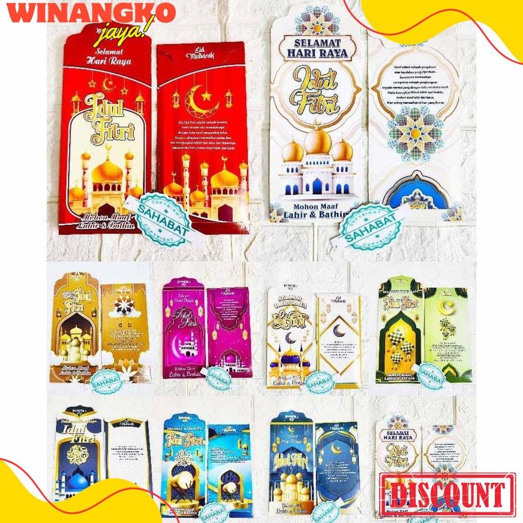 

[ 100 Pcs ] Amplop/Angpau Lebaran Idul Fitri Motif Masjid/Uang Dan Atm Ukuran Panjang Isi 100 Pcs Terlaris! Produk Ini Banyak Dicari