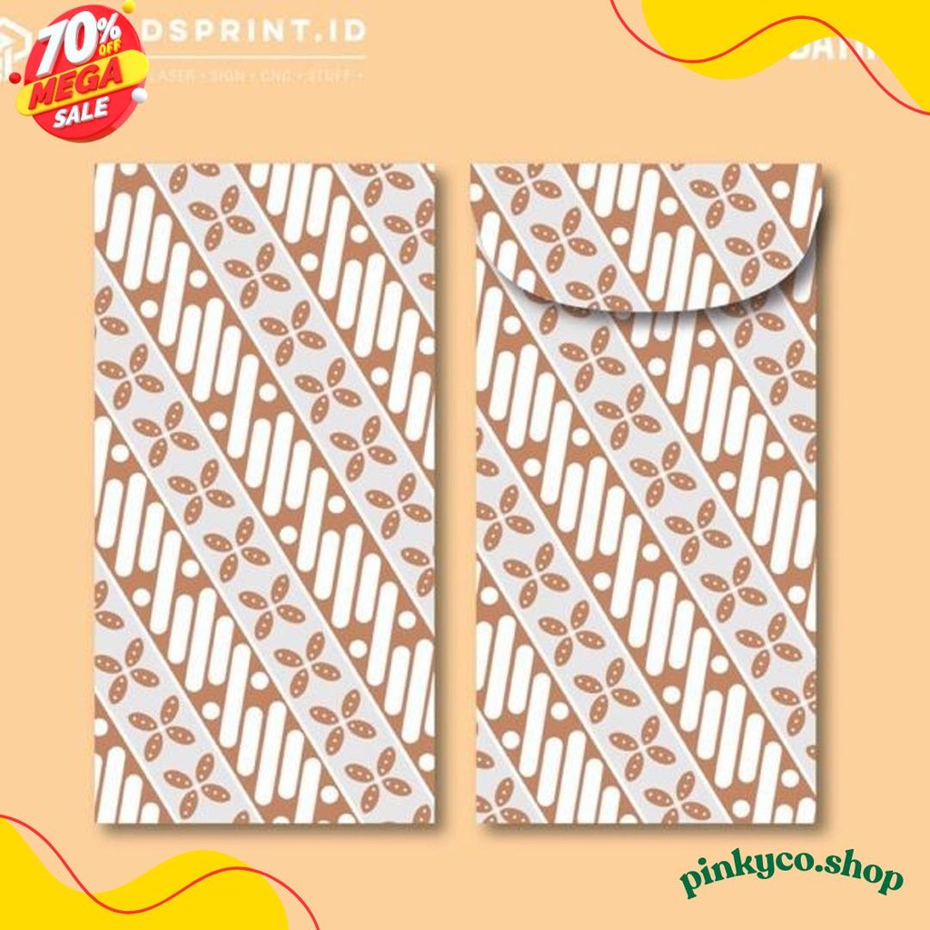 

6 Pcs Angpao Wedding Amplop Kondangan Motif Batik Angpao Panjang Amplop Uang Diskon