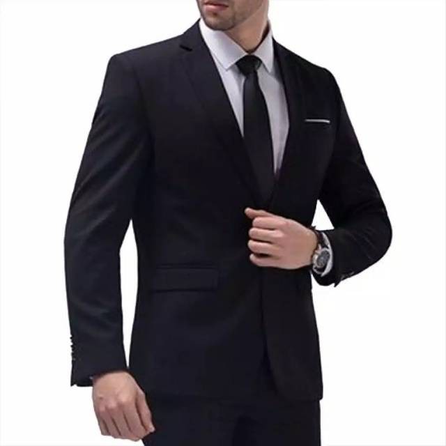 Jas Pria Hitam Jumbo size XL, XXL,XXXL, XXXXL, XXXXXL Termurah