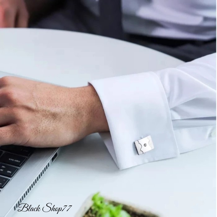 Manset Kancing Kemeja Pria French Cuff