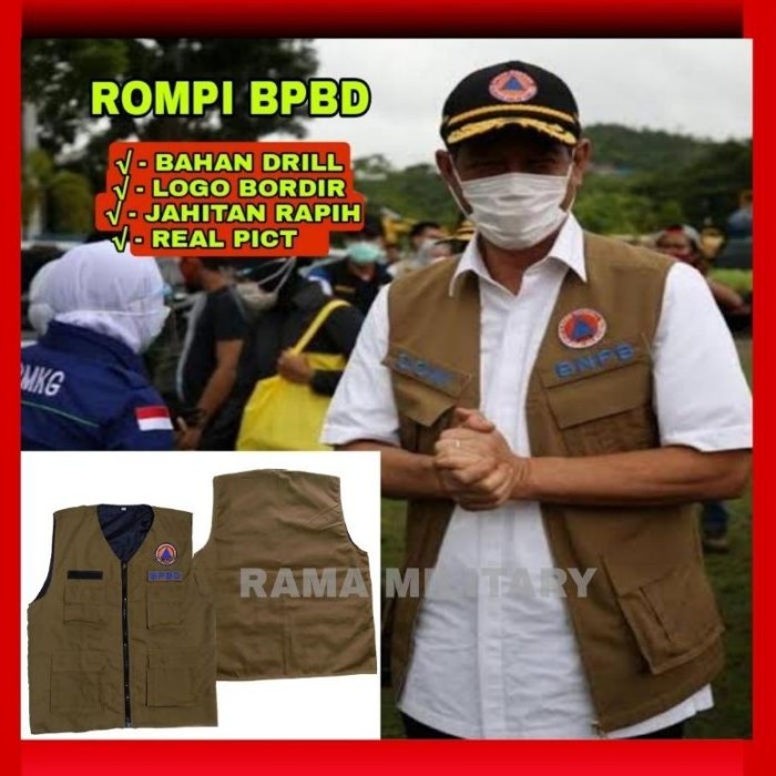 ORIGINAL ROMPI BPBD ROMPI OUTDOOR ROMPI DRILL ROMPI JEEP ROMPI BNPB