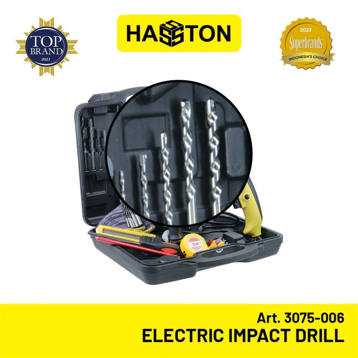 Hasston Bor Listrik 2 In 1 Set 13Mm / Impact Drill (3075-006)