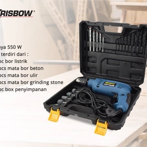 Krisbow Impact Drill / Set Bor Listrik 21 Pcs