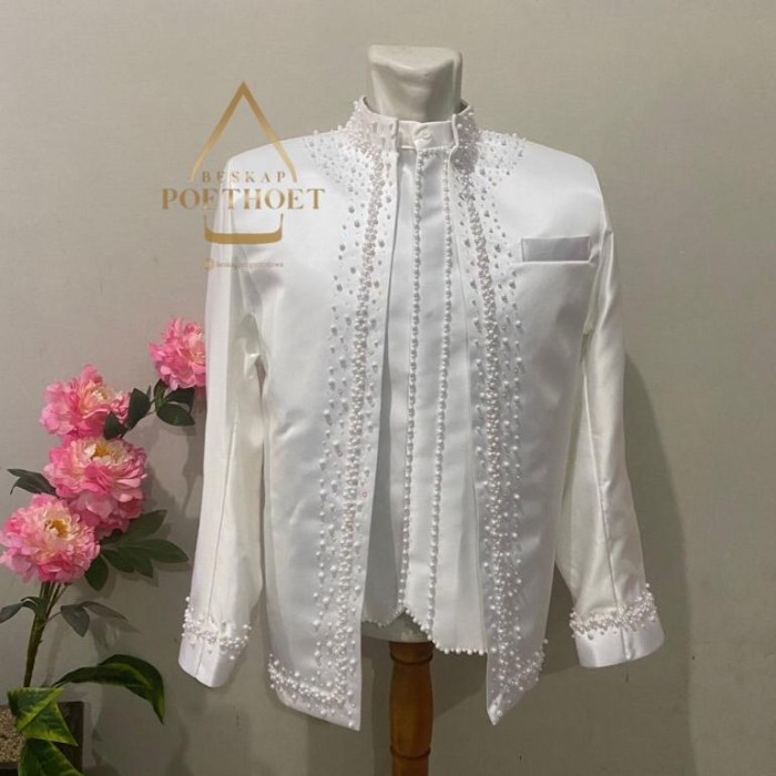 ORIGINAL Baju pengantin putih akad nikah payet mutiara simple elegan
