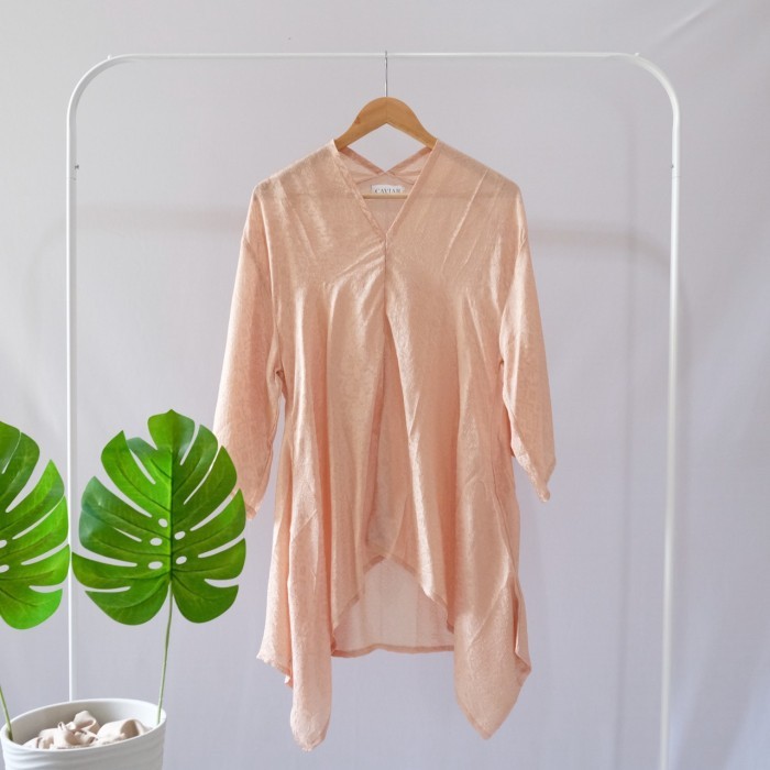 ATASAN BATIK TUNIK WANITA TUNIC BERLENGAN PREMIUM DOBY VISCOSE PASTEL