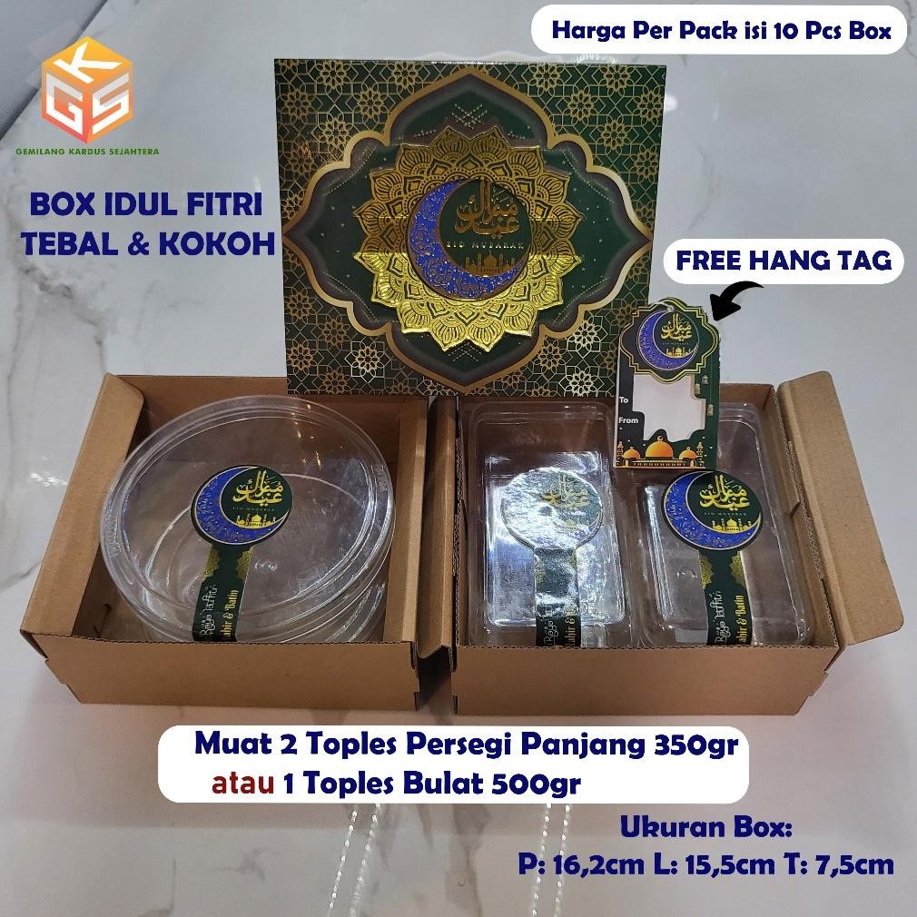 

10pcs Box Idul Fitri | ukuran 2 Toples 350gr | ukuran 1 Toples 500gr | Box Lebaran | Dus Idul Fitri