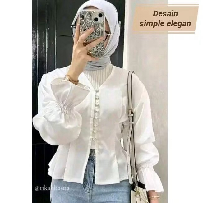 Shadira Top Blouse / Blouse Wanita Hijab Friendly
