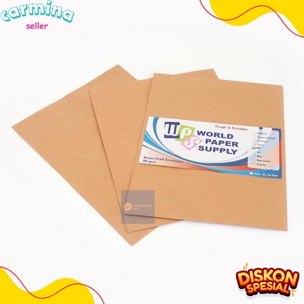 

Wps - Amplop Coklat Ukuran A4 ( 30 X 22 Cm ) - Pack Flash Sale! Diskon Hingga 70%