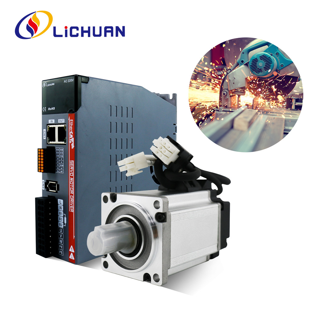 GPR Lichuan AC 220V servo motor Ethercat 80mm flange 1000W 2500rpm 4nm with driver servo motor a kit