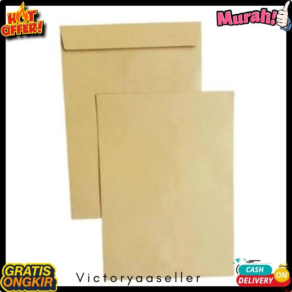 

( 100 Pcs ) Amplop Coklat Folio Executive Khusus Instant/Sameday Terlengkap Dan Termurah