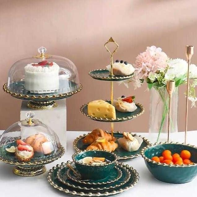 Tr Littleo Gold Cae Tier Canada Cae Tier Ra Uun Ue Roti 3 Tingat Piring Ue Piring Buah Uni 3 Tier Fr