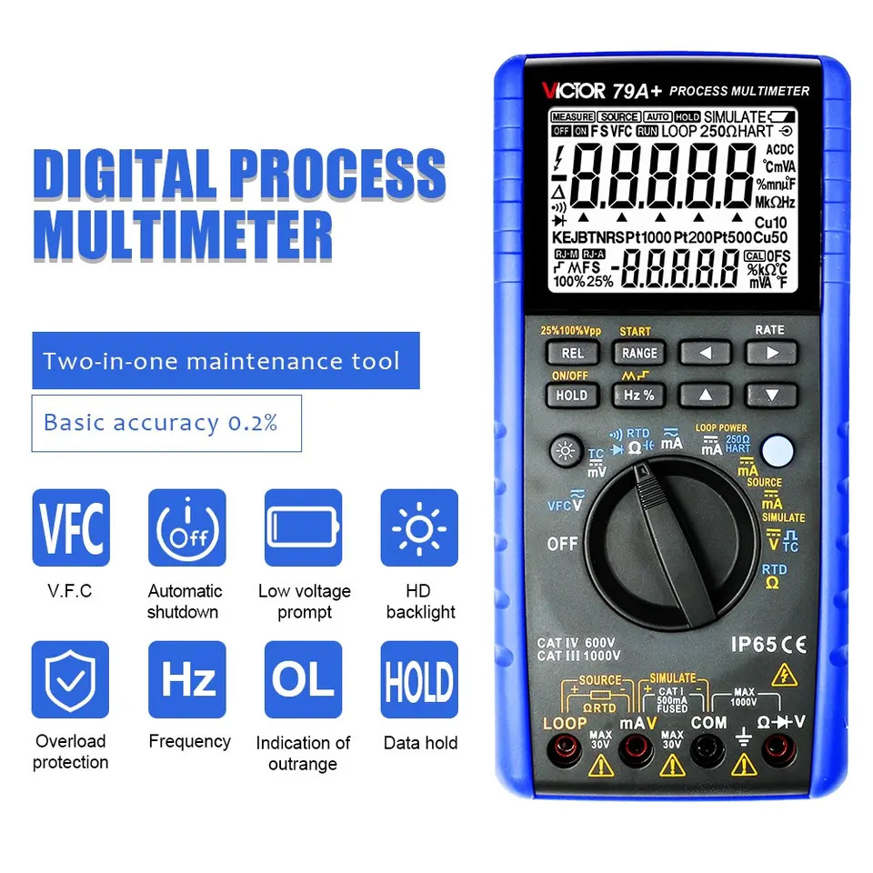 SALE VICTOR 79A+ 79+ 78+ Digital Multi-meter dual color plastic mold shell design and compliance wit