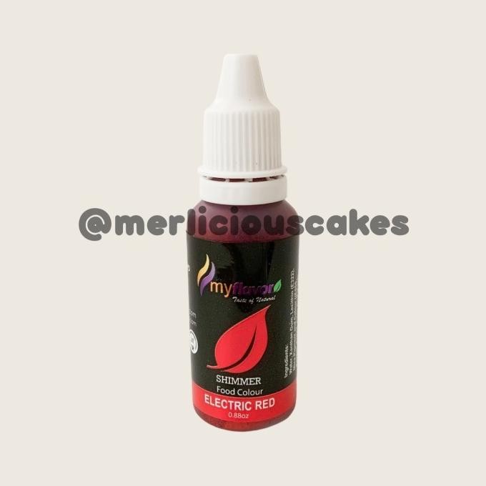 

`````````] My Flavor Electric Red Shimmer for Cake Painting Pewarna Makanan Halal