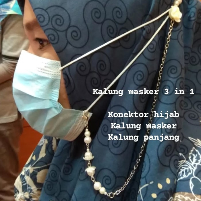 kalung masker hijab 3in1