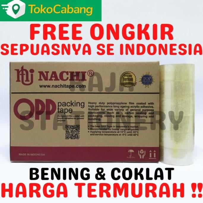 

LAKBAN NACHI 2 INCH 100 YARD 48MM OPP BENING COKLAT TAPE 1 DUS 72 ROLL