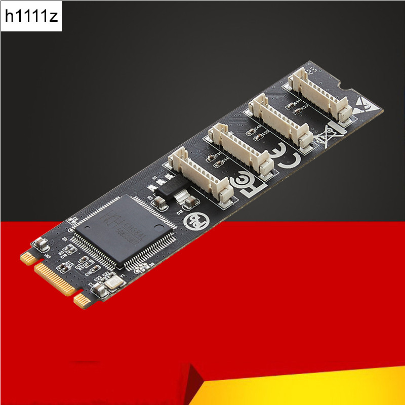 NEPTTUNUS M.2 B+M Key to 4 Port RS232 Serial Card DB 9Pin 4 Com Ports Controller RS-232 Industrial S