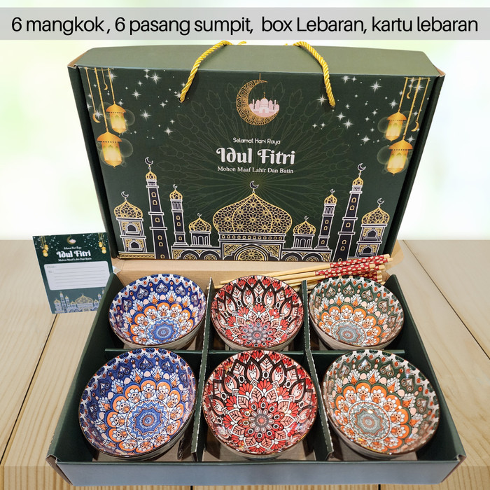 

Terbatas Mangkok Piring Keramik Set Hampers Idul Fitri Lebaran - isi 6 EID Lebaran!