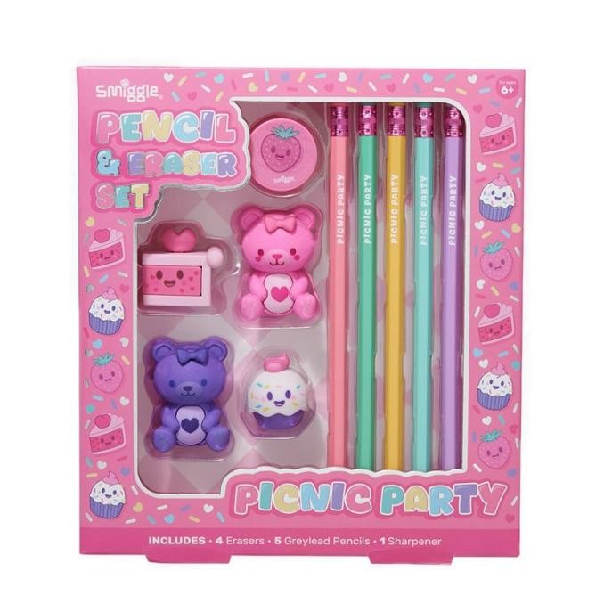 

Smiggle Super Speed Pencil & Eraser Set - IGL470153PNK