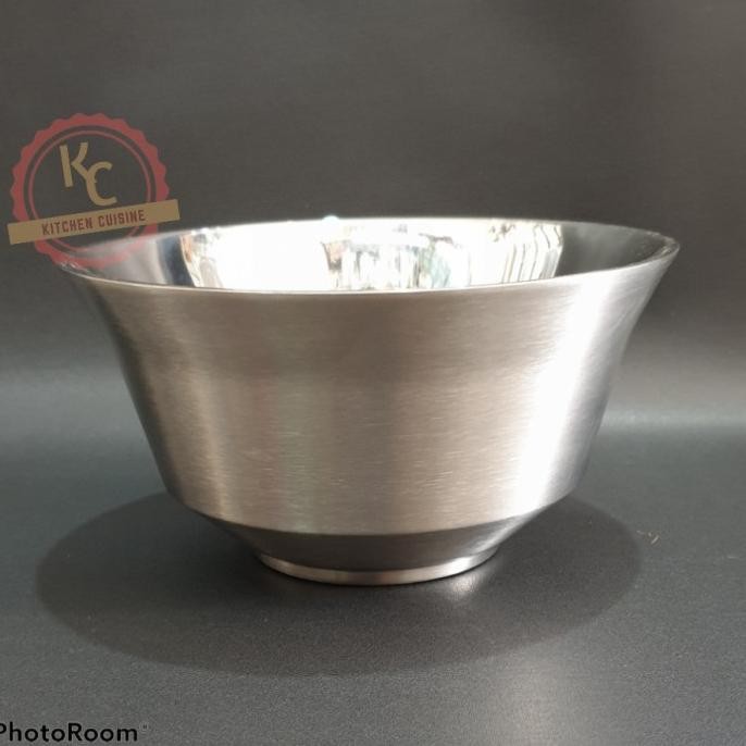 Mangkok Stainless Steel 304 Anti Panas / Double Wall 18cm