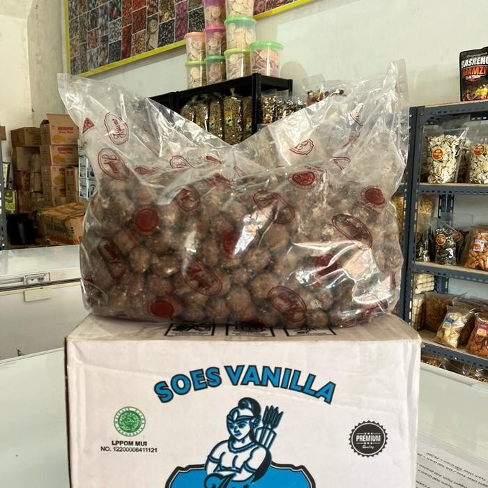 

Sale Terbatas Kue Sus/Soes Kering 1 Ball 2 Kg Coklat / Vanilla / Stroberi Aman