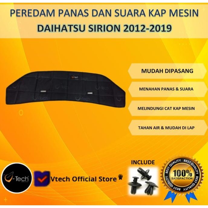 VTECH Peredam Panas dan Suara kap Mesin Daihatsu Sirion 2012-2019