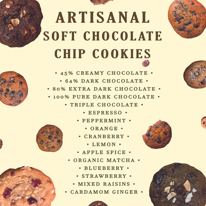 

GLUTEN FREE ARTISANAL SOFT COOKIES / HEALTHY CHOCOLATE CHIP COOKIES