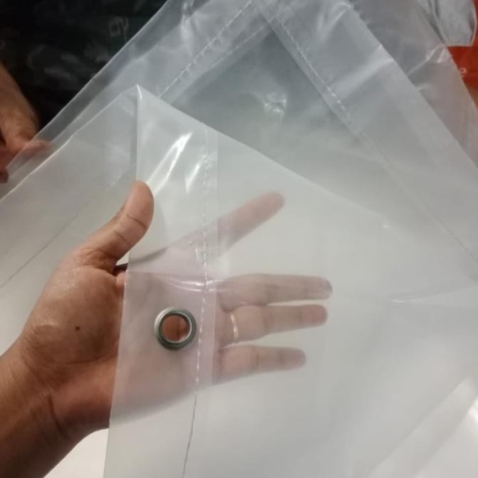 TERPAl plastik bening transparan lebar 4m uk 6x8 Terlaris