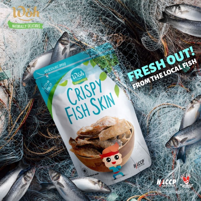 

BUNDLE 3PCS - WOH CRISPY FISH SKIN CHIPS 30G LESS OIL GLUTEN FREE