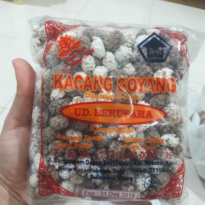 

OLEH - OLEH / JAJANAN KHAS MANADO - KACANG GOYANG PUTIH COKLAT