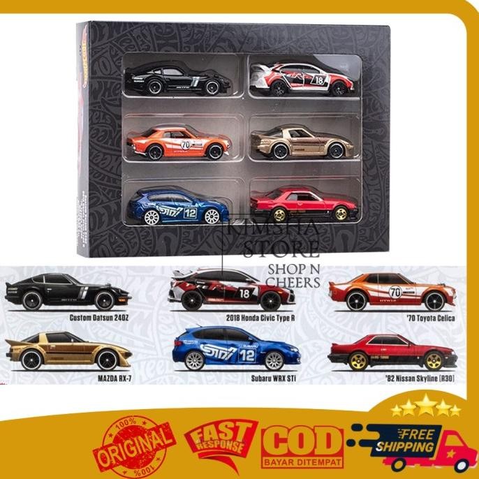 ASLI HOT WHEELS JAPANESE CAR CULTURE MULTIPACK SPECIAL CUSTOM DATSUN 240Z 2018 HONDA CIVIC TYPE R 70