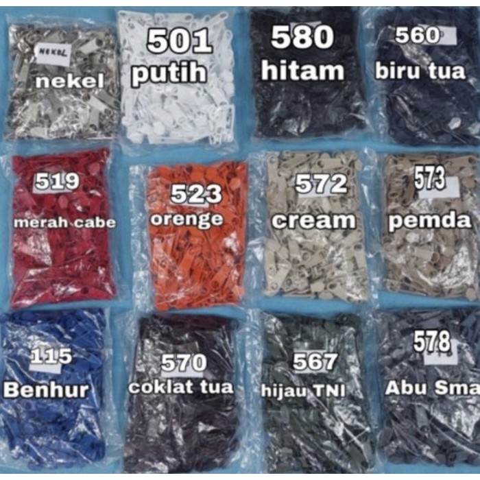 

Kepala Resleting Nekel YKK No 5