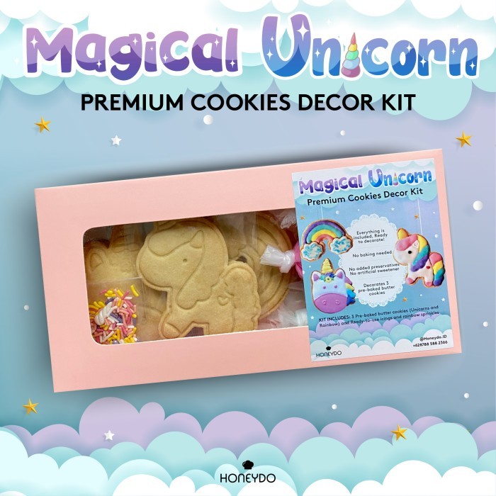 

HONEYDO COOKIES DECOR KIT UNICORN (COOKIES SIAP DEKORASI)