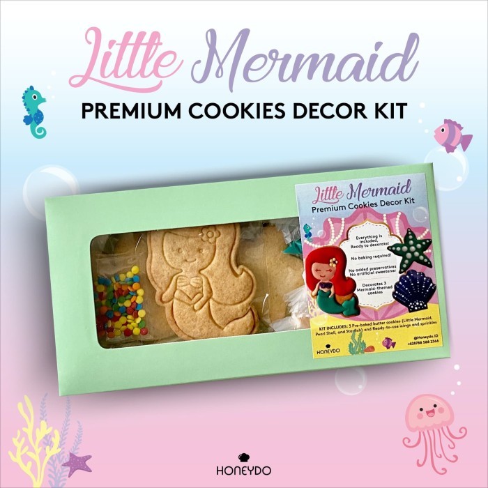 

HONEYDO COOKIES DECOR KIT LITTLE MERMAID (COOKIES SIAP DEKORASI)