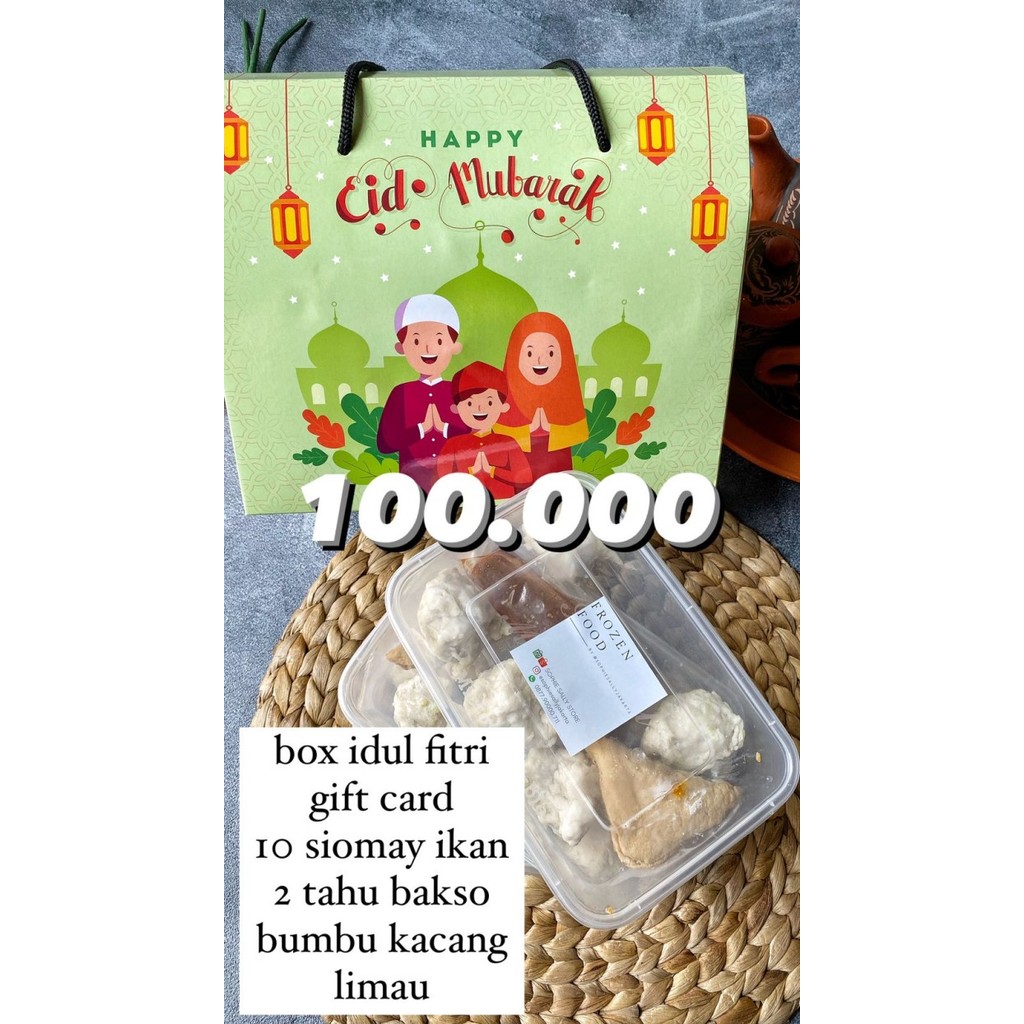 

BOX TENTENG SIOMAY HAMPERS IDUL FITRI / PAKET LEBARAN
