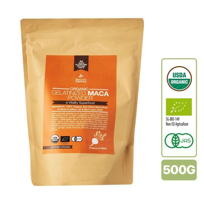 

Nature's Superfoods Organic Gelatinized Maca Powder 500g