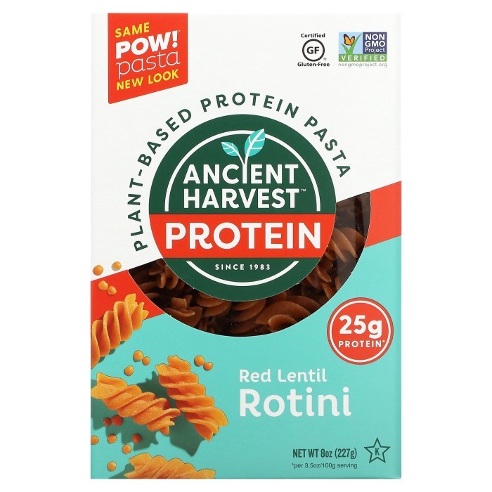 

Ancient Harvest Plant-Based Protein Pasta Red Lentil Rotini 227g