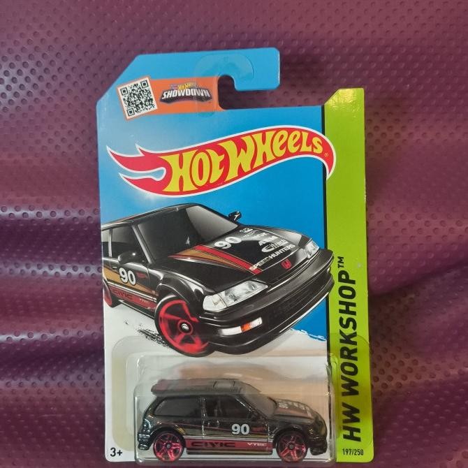 RESTOCK HOT WHEELS HONDA CIVIC EF HITAM HW WORKSHOP 2014