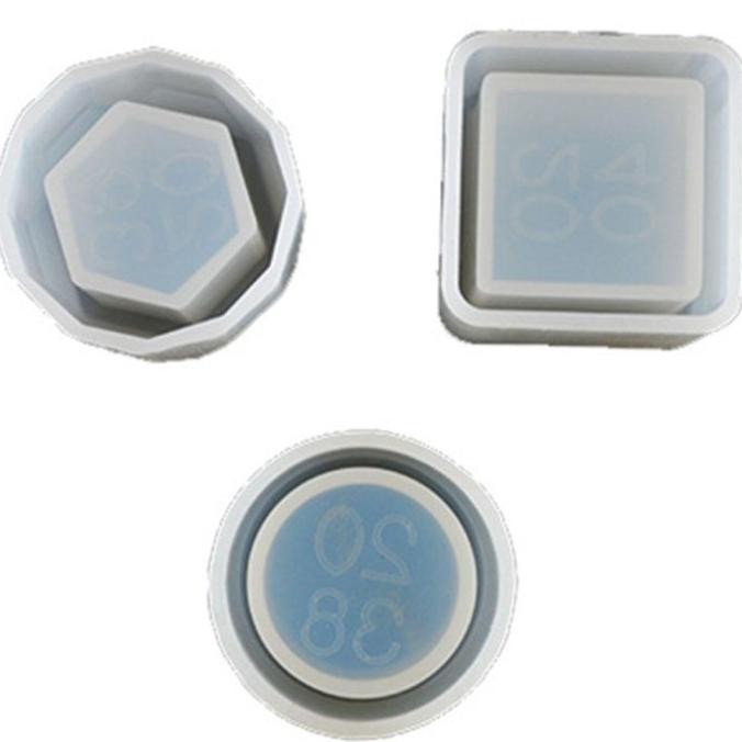 

RESTOCK! QINJUE 3PCS/SET CETAKAN NAMPAN RESIN KRISTAL DIY CASTING HEXAGON CUP