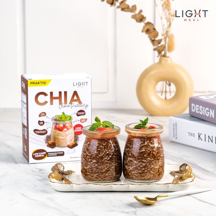 

CHIA CHOCO PUDDING CAMILAN SNACK DIET KETO SEREAL CHIA SEED