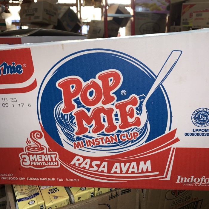 

POP MIE AYAM RASA AYAM. GROSIR 1 DUS ISI 24 PCS