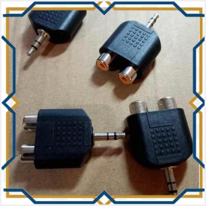 [TKE] JACK 2 RCA TO MINI STEREO 3.5 HP Y RCA T RCA AUX AUK HP 2RCA 3.5MM