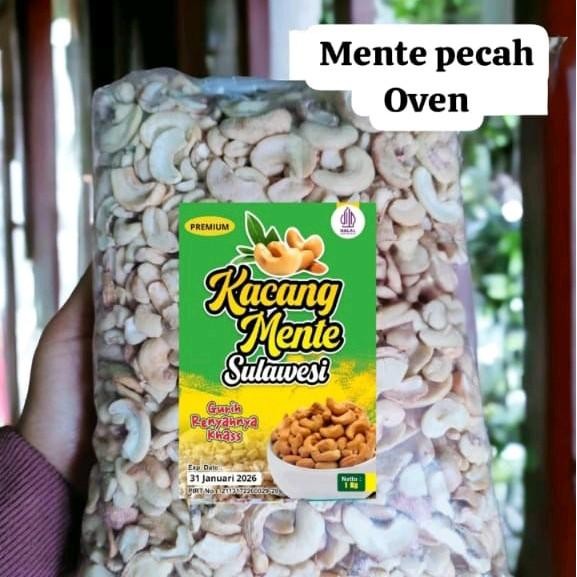 

Promo kacang mente mede mentah Sulawesi utuh/belah Sulawesi sudah di oven berat kurang lebih