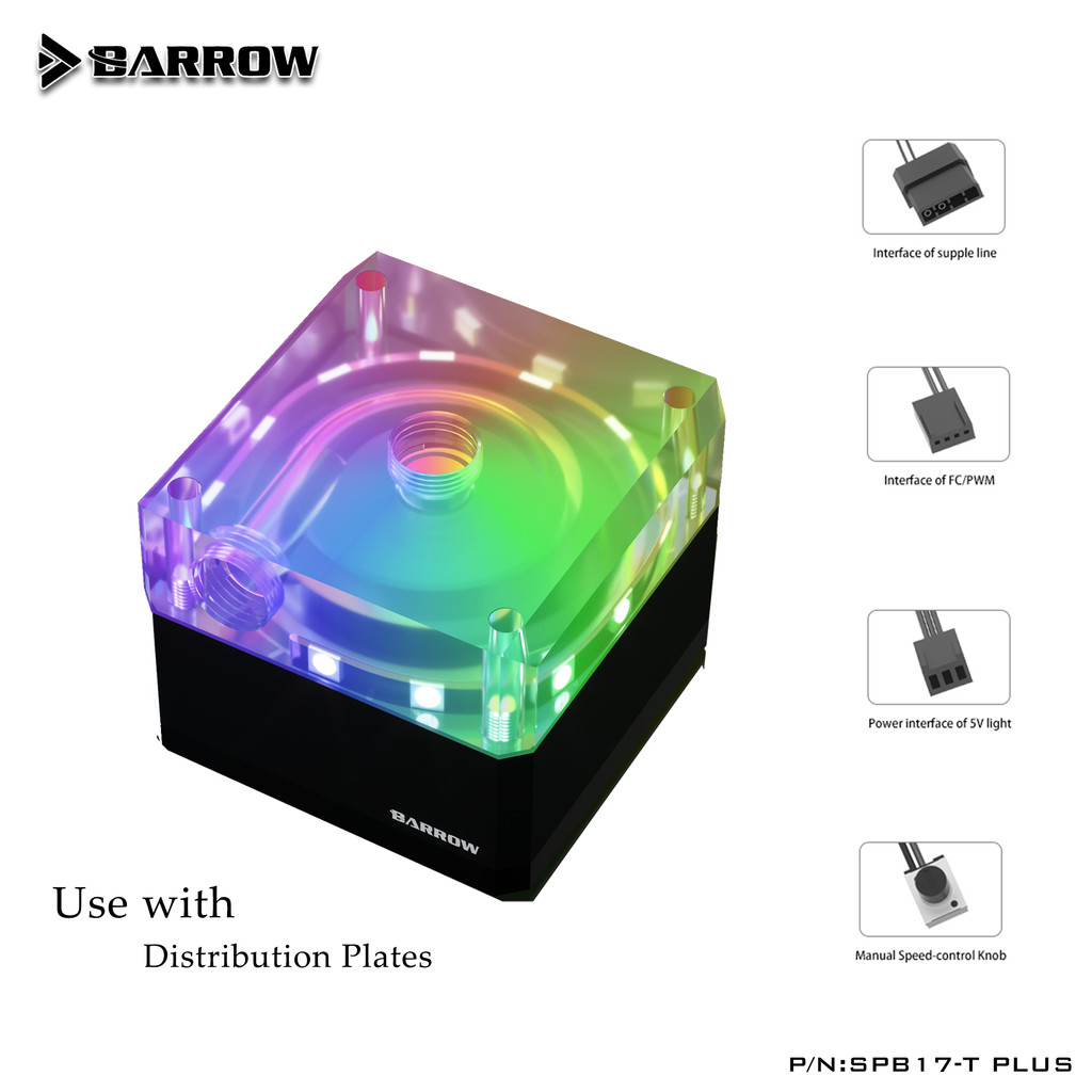 HSL 17W DDC PWM Pump Through Hole Lift 5.5 Meters 960L/H 4000RPM Regulation Pump use for Distro Plat