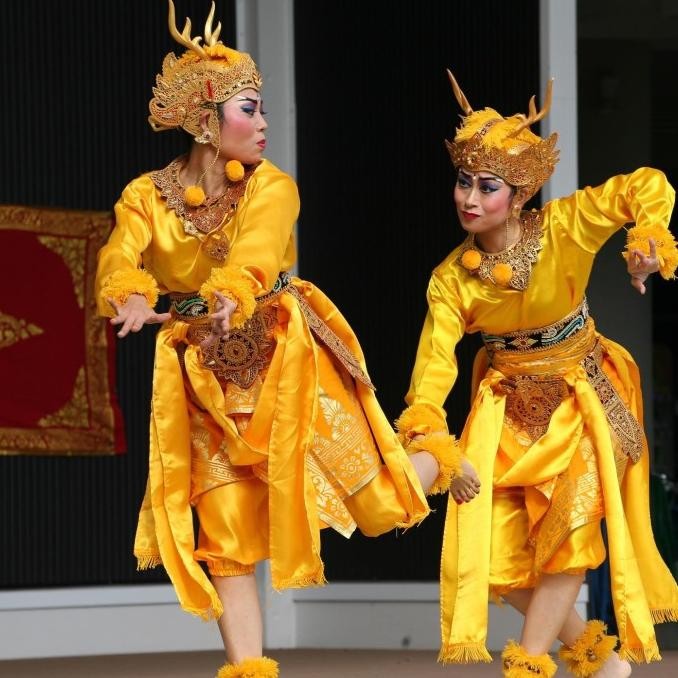 ;&;&;&;&] Mahkota kulit Tari Kidang Kencana gelungan tari Kidang bali